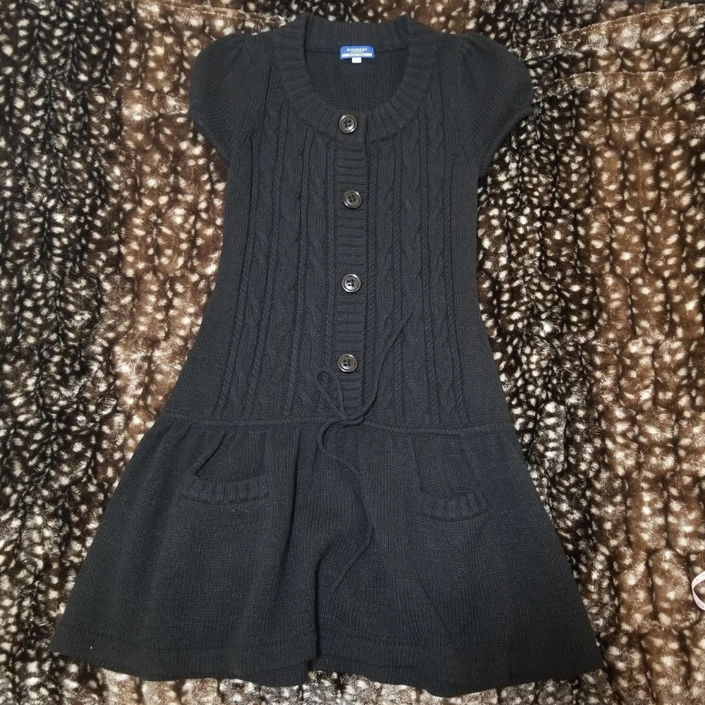 Burberry Blue Label black knit buttoned dress